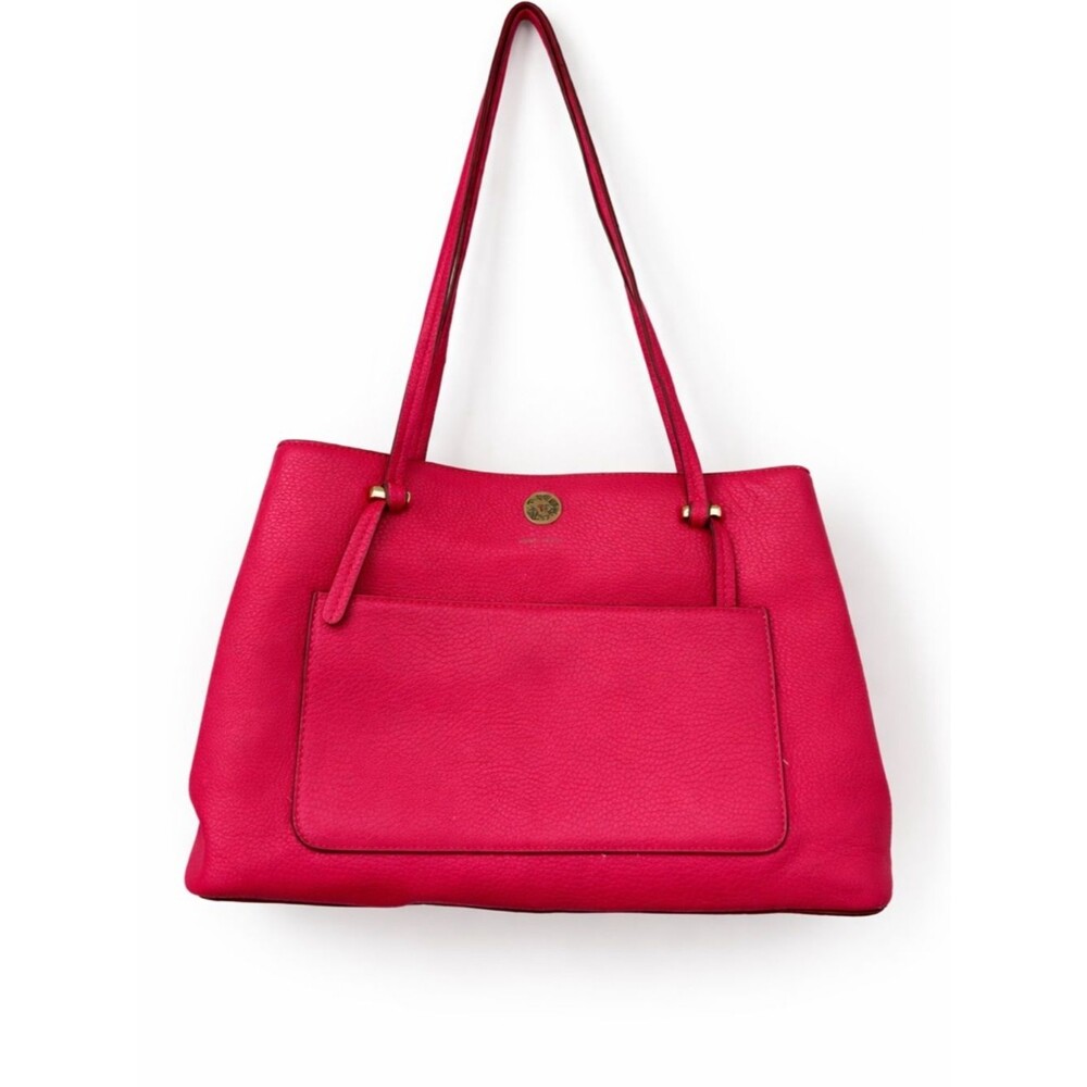 Anne Klein Hot Pink Faux Leather Shoulder Bag Red Business Travel Colorful